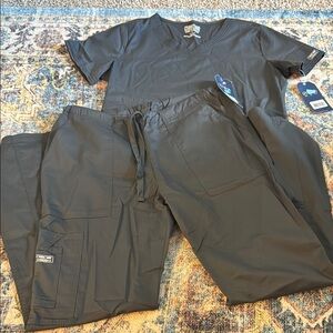 Cherokee workwear dark grey scrub set